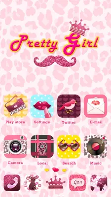 Pretty Girl GOLauncher EX Theme android App screenshot 3